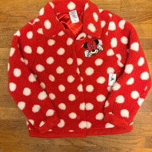 Disney Mickey Mouse Fleece Jacket Girls Youth Size 13 (Approx 12-14) NWT ❤️
